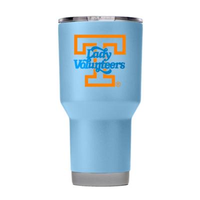 Vols, Tennessee Yeti 30oz Black Powder Coated Rambler